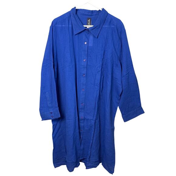 Swimsuits For All Women's Plus Size Swim Cover-Up Royal Blue Size 26/28 NWT - Picture 3 of 10